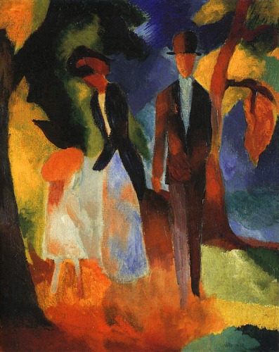 August Macke, People by the Blue Lake. 74 kB.