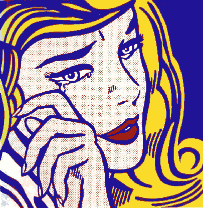 Lichtenstein, Crying Girl. 32 kB.